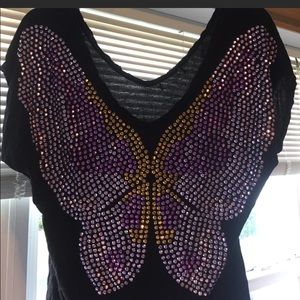 sequenced butterfly shirt